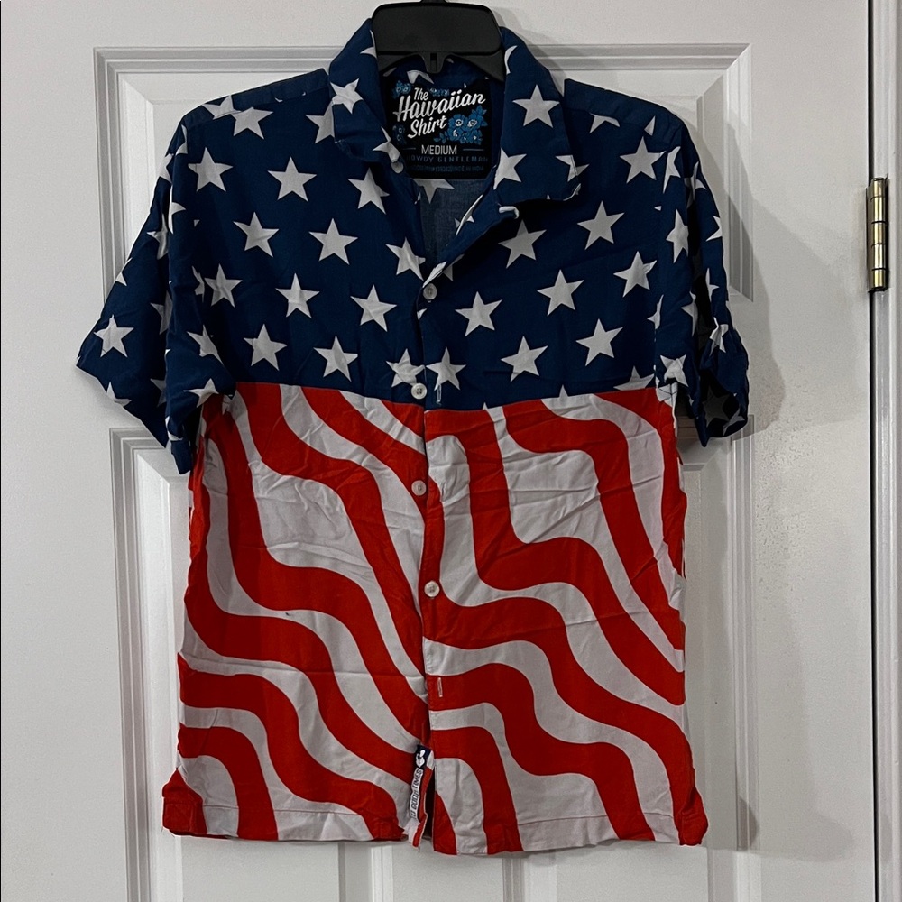 Mens Rowdy Gentleman Stars & Stripes short sleeve hawaiian style shirt
